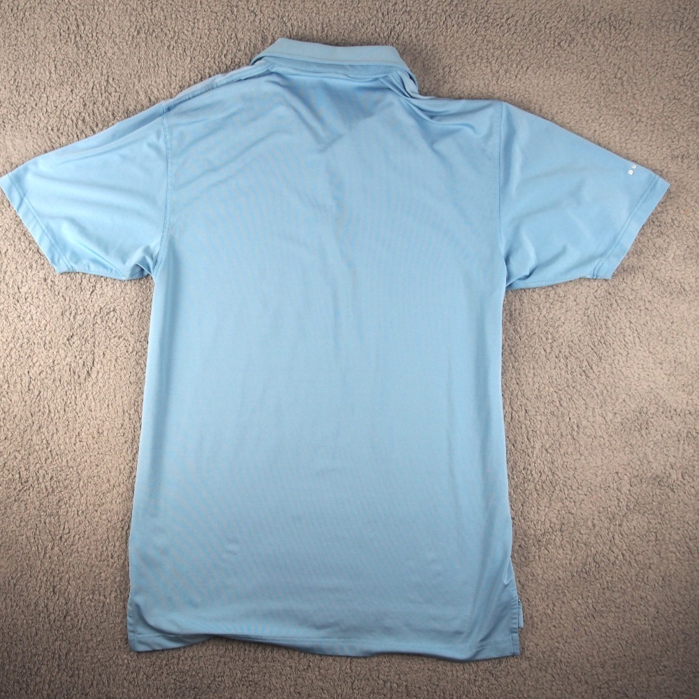 Dunning Golf Polo Mens Large Blue Striped Performance Shirt Embroidery Logo - Picture 6 of 10